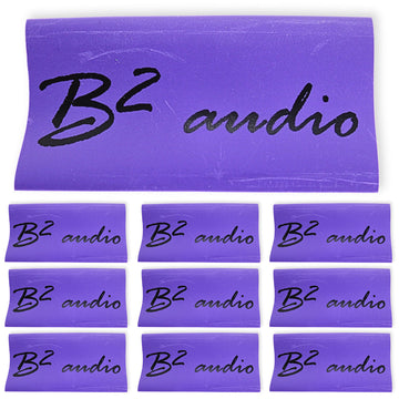 B2 Audio 10 Pack of 0 Gauge Purple Heat Shrink with B2 Audio Logo