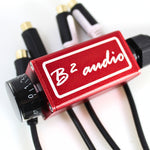 Official B2 Audio Aluminum Cased 30" RCA Bass Knob Red with B2 Audio Logo